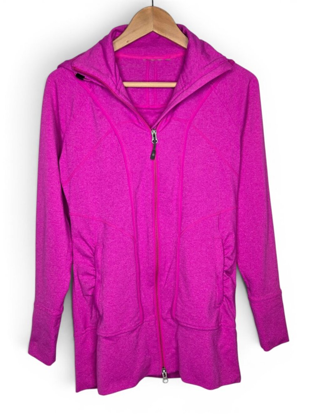 Athleta Rishi Full Zip Hooded Jacket Womens Fuchsia Performance Activewear XS